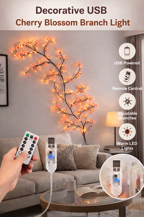 LED Cherry Blossom Branch Wall Light